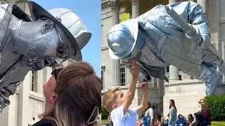 Silverman Statue Comes to Life in the Middle of London.