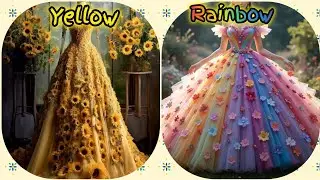 Yellow vs Rainbow 💛🌈 || Choose Your Favorite Color || Best Mood forever