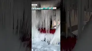 Texas car wash covered in long icicles as massive winter storm brings frigid temps #shorts | NY Post