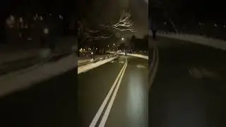 A quick ride through snowy Central Park on my EUC &mdash; (ASMR)