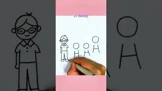 A Cute Small Family👨&zwj;👩&zwj;👧&zwj;👦|| Art Advance || #simpledrawing #simplestrokes #familydrawing