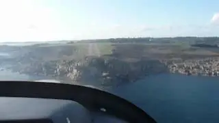 Landing runway 32 St. Mary Airport - Scilly Islands