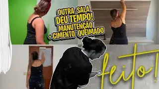 DEU TEMPO DE FAZER A PINTURA DA SALA E O CIMENTO QUEIMADO | Reproduzindo o projetinho #minireforma
