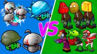 99  Equipo de Iron Bean + mini Hongos Variados + Nuez de Plata Vs 999 Zombis - Gameplay No Comentado