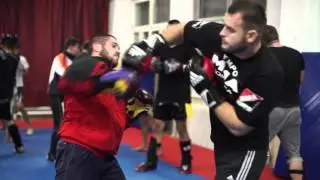 RXF Champions Catalin Casaru and Robert Orbocea sparring