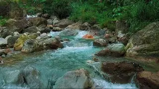 4K-HDR | Calm River Sound Ambience for Sleep and Relaxation | Nature Flowing Water for Stress Relief