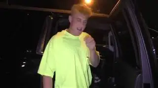 Jake Paul with girlfriend Erika Costell responds to Dana White after dinner at Craigs in West Hollyw