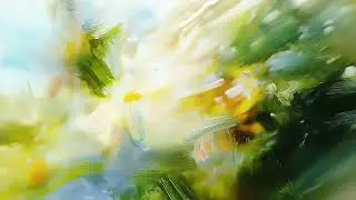 Abstract Green Floral Oil Painting Art Screensaver for Frame TV Decor | Modern | No Music | 3 Hours