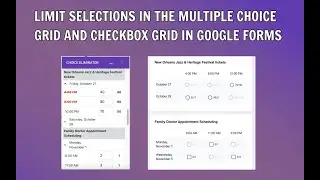 How to Limit Sections in the multiple choice grid and checkbox grid in Google Forms&trade;
