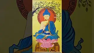 Buddha on Lotus wall painting in very cheap price.#buddhaartwork #wallpainting​⁠ @debolinadas4012