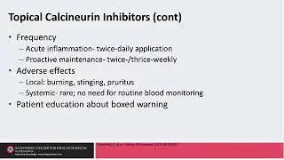 The New Paradigm in Atopic Dermatitis Treatment:  Line 6 Stop 3 Topical Calcineurin Inhibitors