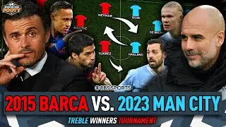 2015 Barcelona vs. 2023 Manchester City 🏆 | BEST treble-winning squad TOURNAMENT 🤔👀 | Morning Footy