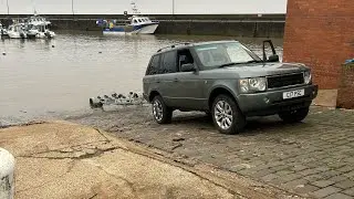 Quicksilver 500 retrieved successfully from Bridlington harbour slip using L322 RangeRover 01-02-26
