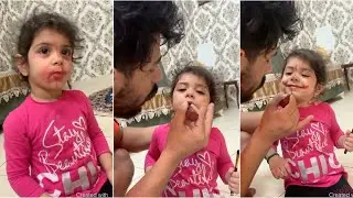علي سمير يخلي مكياج لبنته لارا تكول لابوها خليلي بكبكياش
