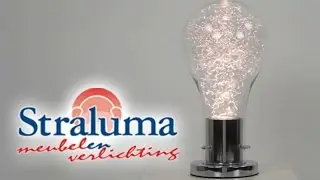Moderne chromen tafellamp gloeilamp | 23220005 |  Straluma Meubelen en Verlichting