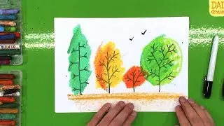 How to draw Trees / Coloring pages for children