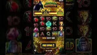 So many re-triggers on Gorilla Mayhem!! Massive win!! (Rollbit) #gambling #crypto #slots