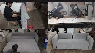 How to make folding sofa bed // 3 fold sofa come bed making // Sofa come bed design wooden // 