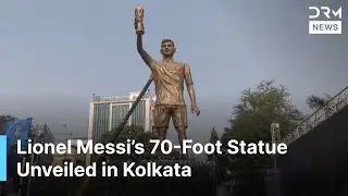 FULL VIDEO: Lionel Messi&rsquo;s 70-Foot Statue Unveiled in Kolkata, Fans Celebrate World Cup Hero | AD1B