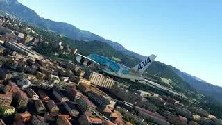 VERY LOW LANDING AT SMALL AIRPORT / CALIFORNIA ;; GAME