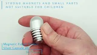 Magnetic Fidget Slider Silver Capsule Model 6