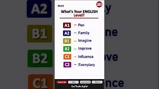 What&rsquo;s Your English Level? A1, B1, C1 #EnglishVocabulary 14 #shorts