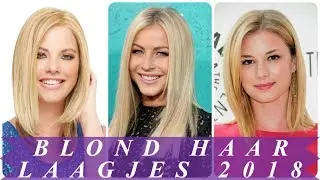 Moderne kapsels blond haar laagjes 2018