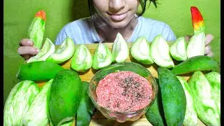 ASMR EATING RAW MANGO - GREEN MANGO - FOOD EATING SHOW