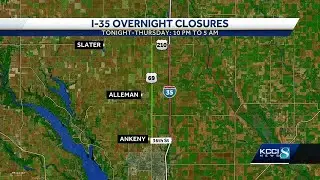 Iowa traffic: Portion of I-35 north of Ankeny closes overnights this week