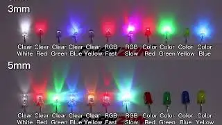 100Pcs 3mm 5mm Led Diode Flashing White Red Green Blue Yellow RGB
