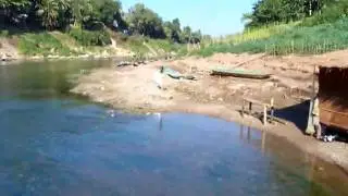 nam khan river in luang prabang