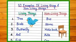 10 living and Non-living Things Name | EVS activity | Names of Living and Non-living Things