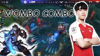 T1 ONER Leesin Sneaky play for (kick-flash) Wombo Combo