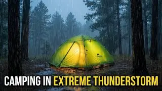solo camping in rain