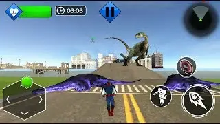 ► Super Captain Hero Flying Robot Rescue Mission - Us Police captain transform dino city attack