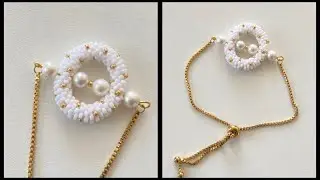 Pour droitiers : Bracelet spirale crochet avec fermoir coulissant