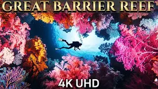 Great Barrier Reef near Cairns, Queensland, Australia 4k