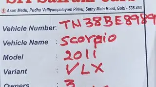 Scorpio VLX 2011 model three owner RC current for sales location gobi 75400 66048