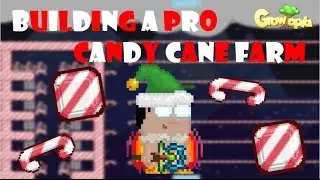 Growtopia - BUILDING A PRO CANDY CANE FARM!
