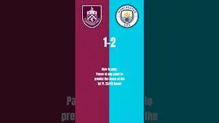 Man City VS Burnley F.C. Prediction machine #football #interactive #shorts