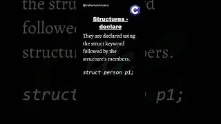 53  Structures declare #c #Shorts #indiantechnoera