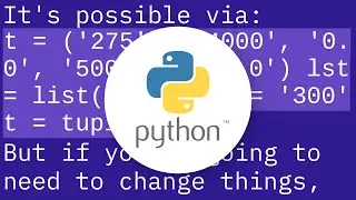 How to change values in a tuple?