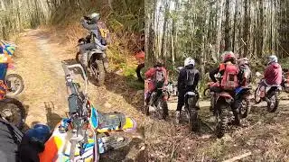 Tower Hillclimb with the Ridge Runners MC and the Dirty Mountain Goats - split screen