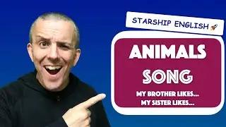 Animals Song: My Brother Likes Tigers! (Easy English for Kids!)
