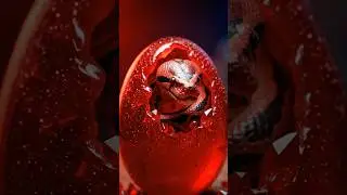 Unreal Moment: Blood Python Emerging From Crystal Egg 🩸💎