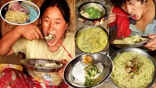 Jina is cooking lunch & Noodles after duty  || Sanjip & Jina with their Son '' Jonson '' ||