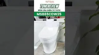 TDM.VN | Review bồn cầu điện tử TOTO MS885CDW25 Washlet TCF34461GAA S5 xả Tornado mạnh &ecirc;m mới 2025