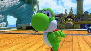 Mario Tennis Aces - Toadette (Tennis Outfit) and Yoshi vs Toad (Tennis Outfit) and Pauline