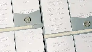 edgar allan & kim nicole | modern minimalist winter themed wedding invitations