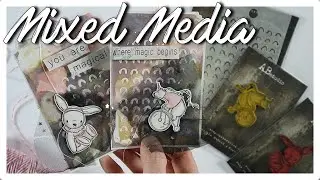 TAGS MIXED MEDIA con @abstudiostore Sellos y Distress Oxide